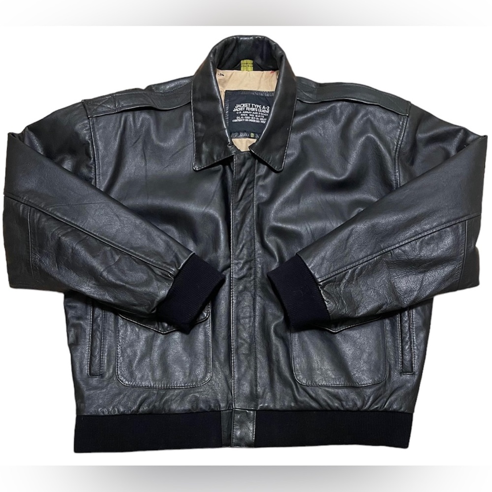 U.S. ARMY AIR FORCE TYPE A-2 FLYER’S LEATHER JACKET 2XL NO. 8415